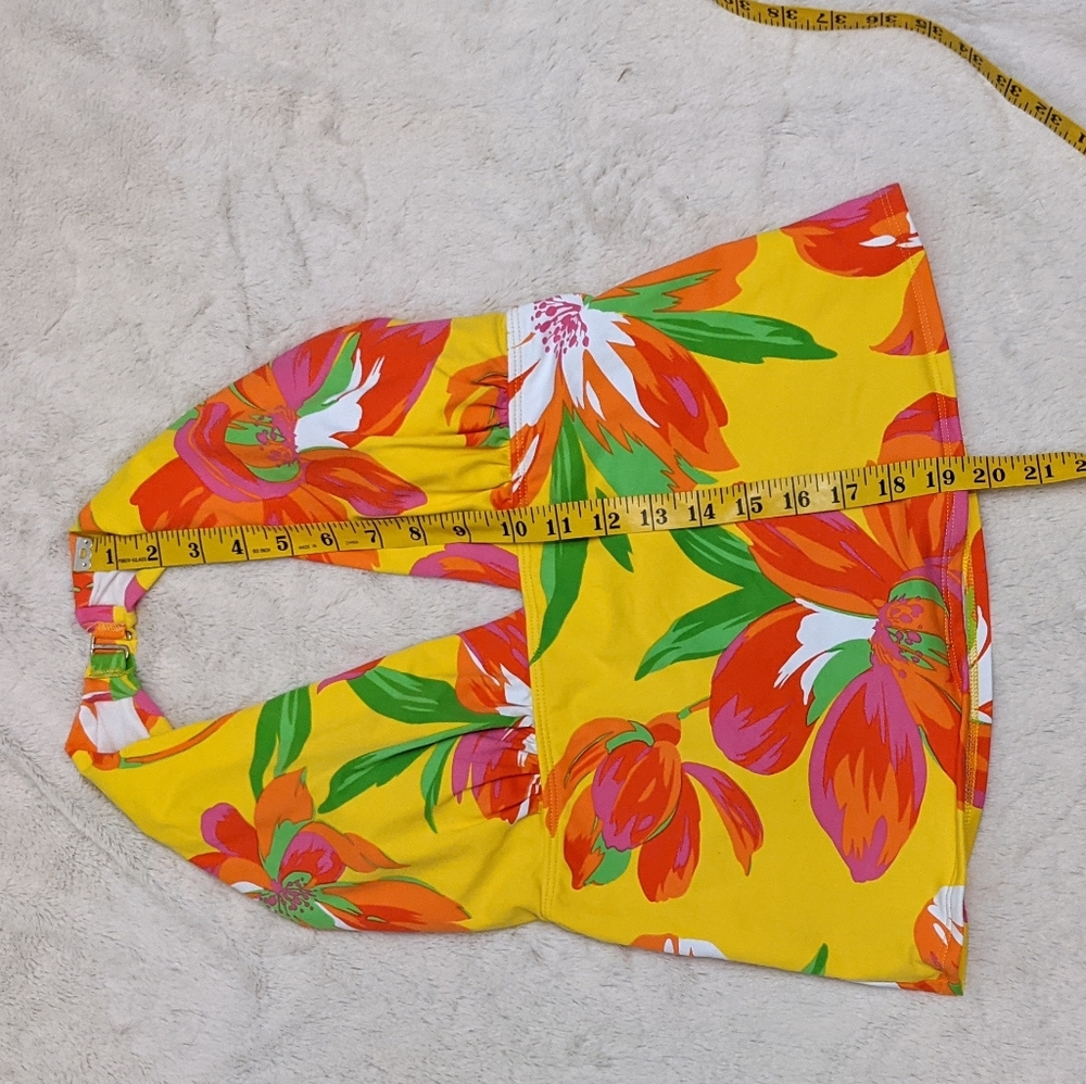 LRL Halter Tankini Top Yellow Tropical - Picture 10 of 11